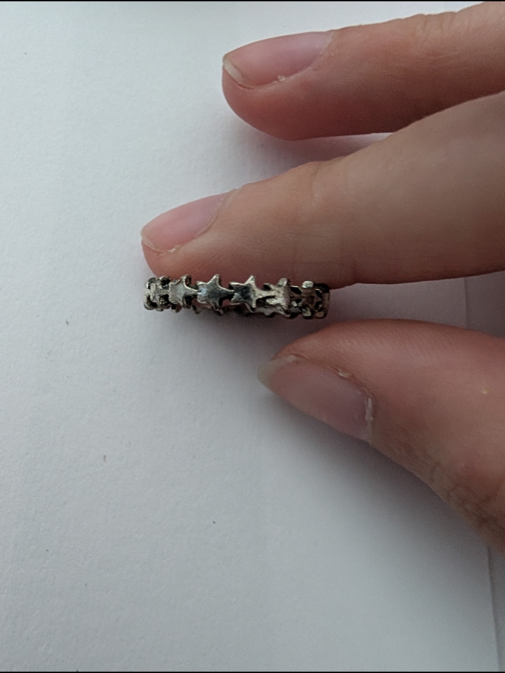 Sterling Silver Star Band Ring